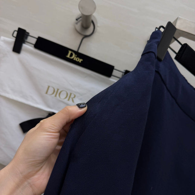 DIOR 26S TWO-PIECE SET WITH LACE-COLLAR TOP AND SKIRT 1386