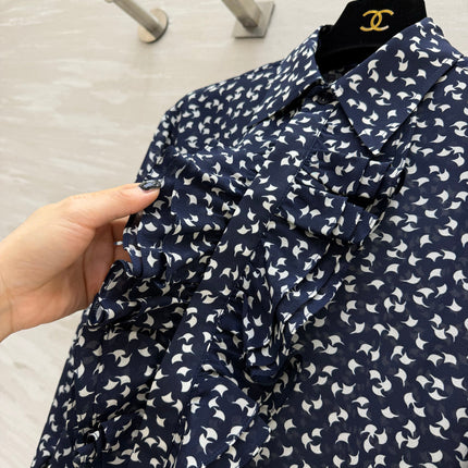 RALPH LAUREN 26S PRINTED SILK SHIRT 759
