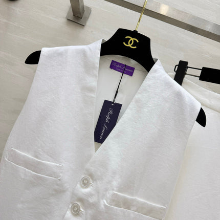 RALPH LAUREN 26S VEST AND SKIRT SET 746