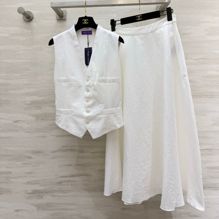 RALPH LAUREN 26S VEST AND SKIRT SET 746