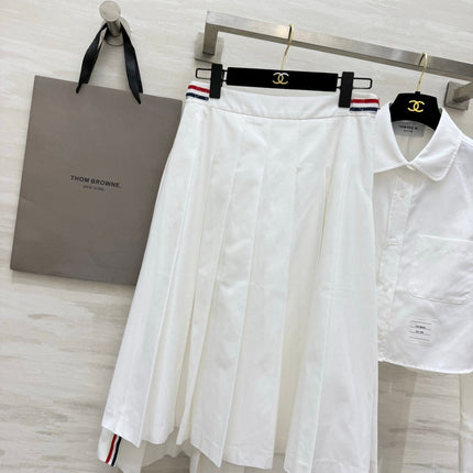 THOM 26S CROPPED SHIRT & PLEATED SKIRT SET 311