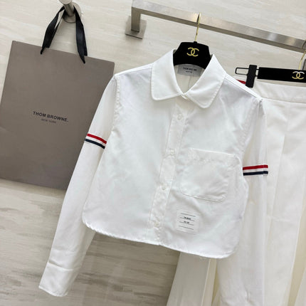 THOM 26S CROPPED SHIRT & PLEATED SKIRT SET 311