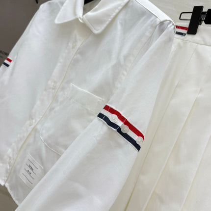 THOM 26S CROPPED SHIRT & PLEATED SKIRT SET 311