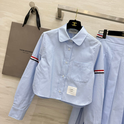 THOM 26S CROPPED SHIRT & PLEATED SKIRT SET 394