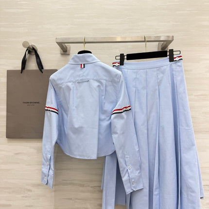 THOM 26S CROPPED SHIRT & PLEATED SKIRT SET 394