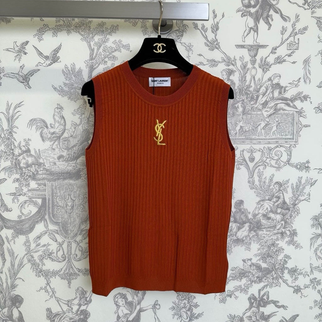 YSL 26S KNIT VEST TOP 386