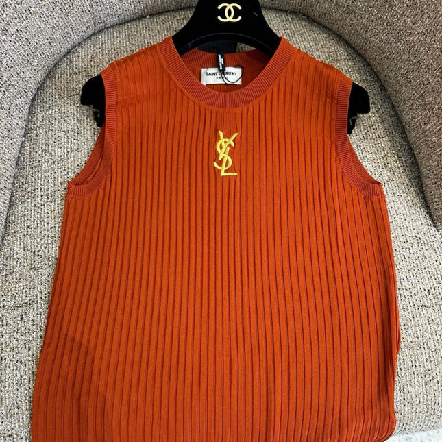 YSL 26S KNIT VEST TOP 386