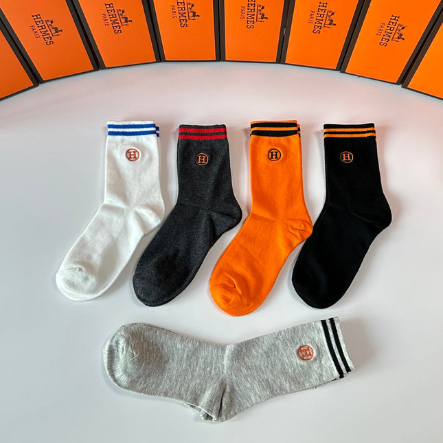 HERMES 26S CREW SOCKS 270771 (1 BOX)