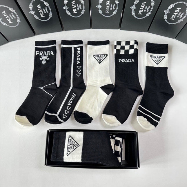 PRADA 26S CREW SOCKS 370239 (1 BOX)