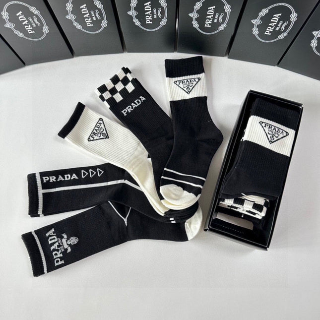 PRADA 26S CREW SOCKS 370239 (1 BOX)