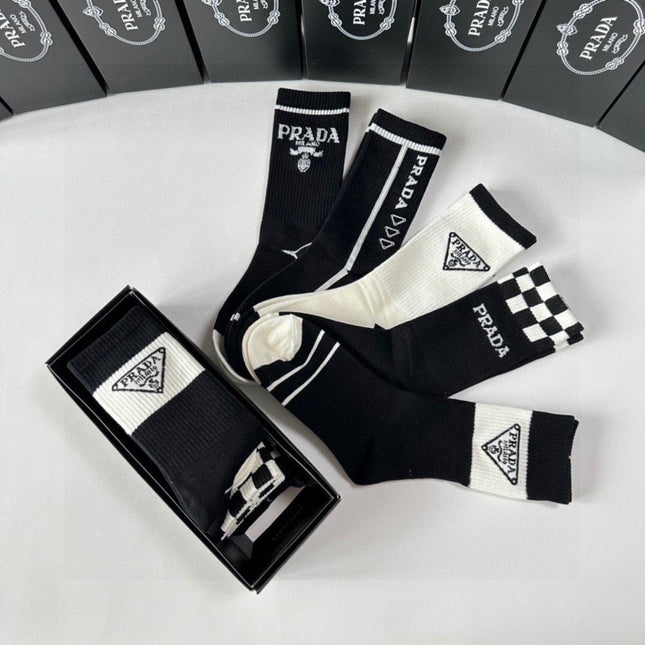 PRADA 26S CREW SOCKS 370239 (1 BOX)