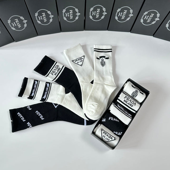 PRADA 26S CREW SOCKS 370248 (1 BOX)
