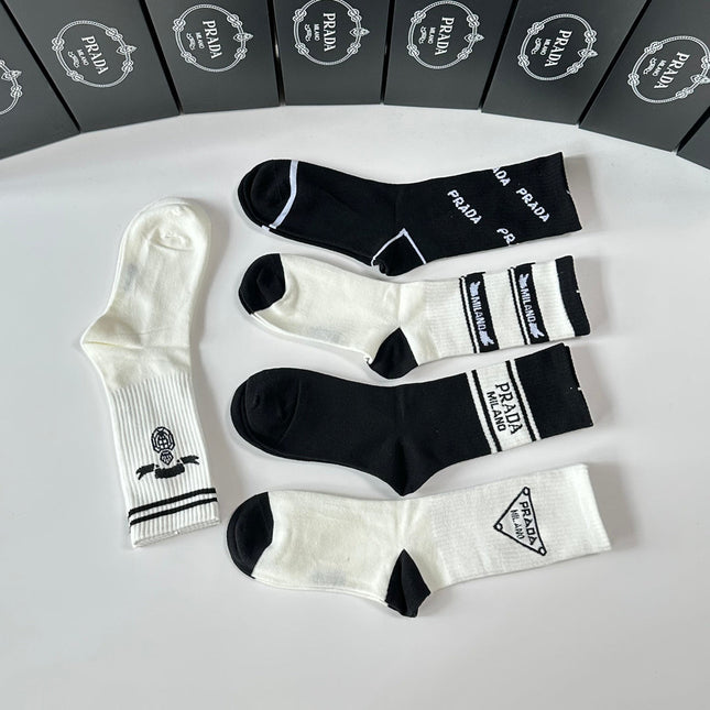 PRADA 26S CREW SOCKS 370248 (1 BOX)