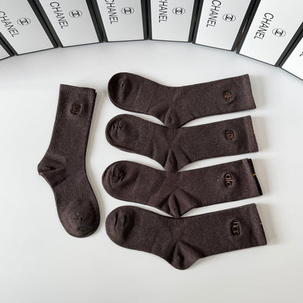 CHANEL 26S CREW SOCKS 395215 (1 BOX)