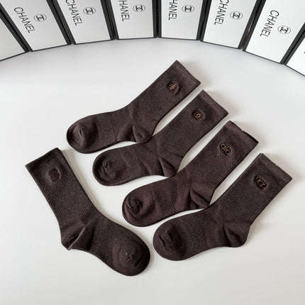 CHANEL 26S CREW SOCKS 395215 (1 BOX)