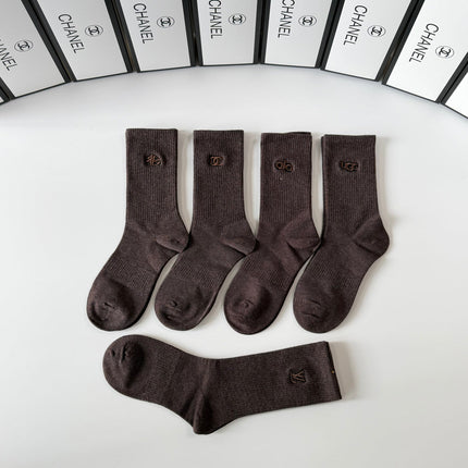 CHANEL 26S CREW SOCKS 395215 (1 BOX)