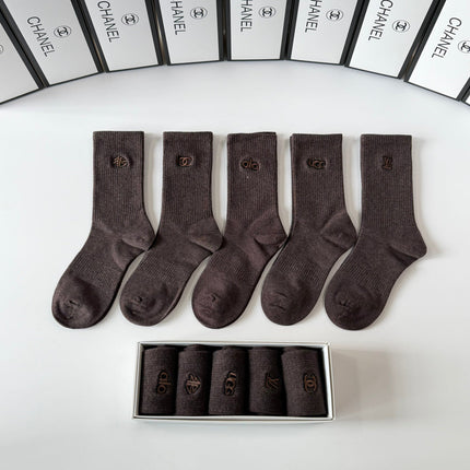 CHANEL 26S CREW SOCKS 395215 (1 BOX)