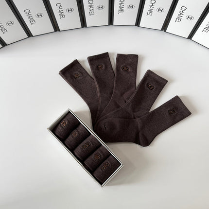CHANEL 26S CREW SOCKS 395215 (1 BOX)