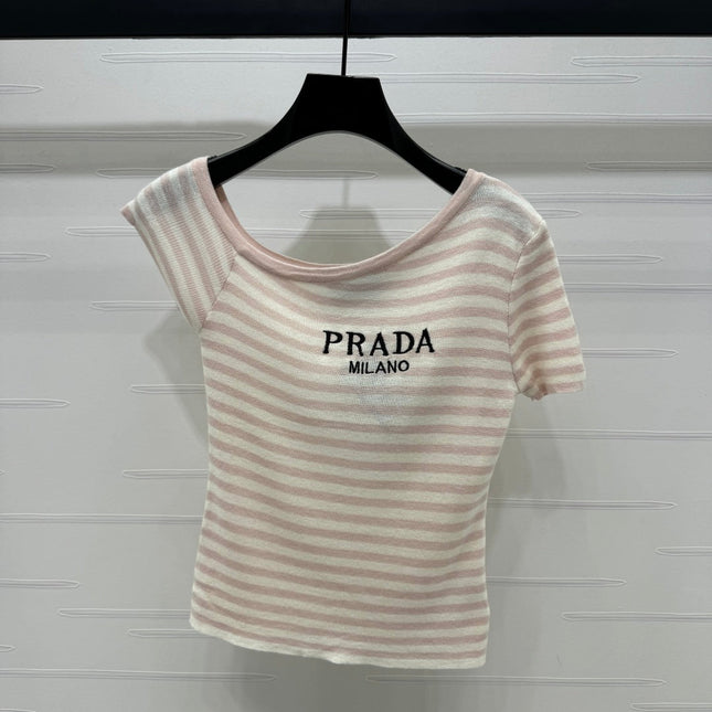 Prada 25 One-Shoulder Top Wool 233511