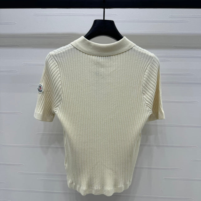 MONCLER 25S SHORT-SLEEVE KNIT TOP 255895
