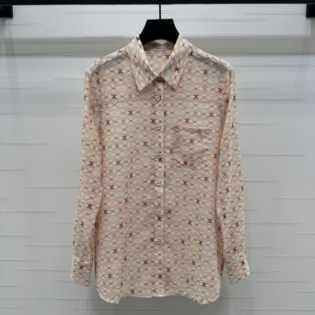 CELINE 26S LOGO PRINT SHIRT 370