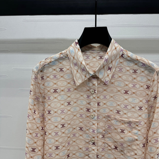 CELINE 26S LOGO PRINT SHIRT 370