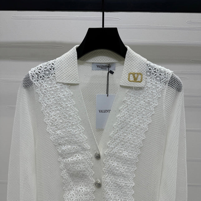 VALENTINO LONG-SLEEVE KNIT CARDIGAN 274971