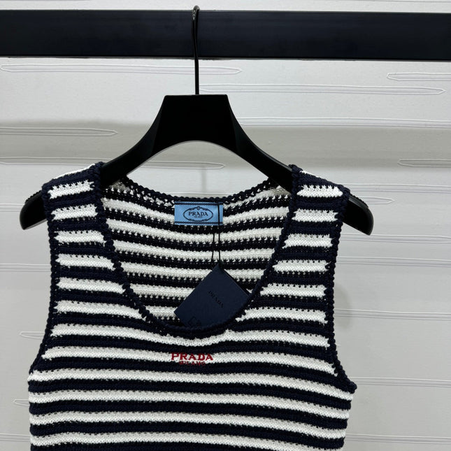 PRAD 25S STRIPED SWEATER 264182