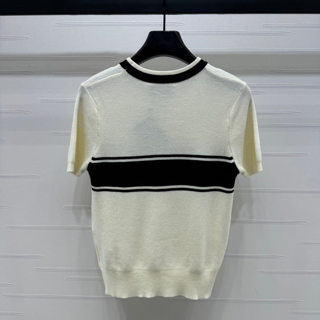 PRADA SHORT-SLEEVE CREW NECK SWEATER 269414