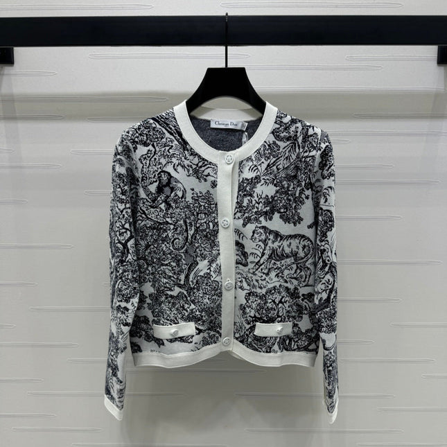 DIOR JACQUARD KNIT CARDIGAN 274879