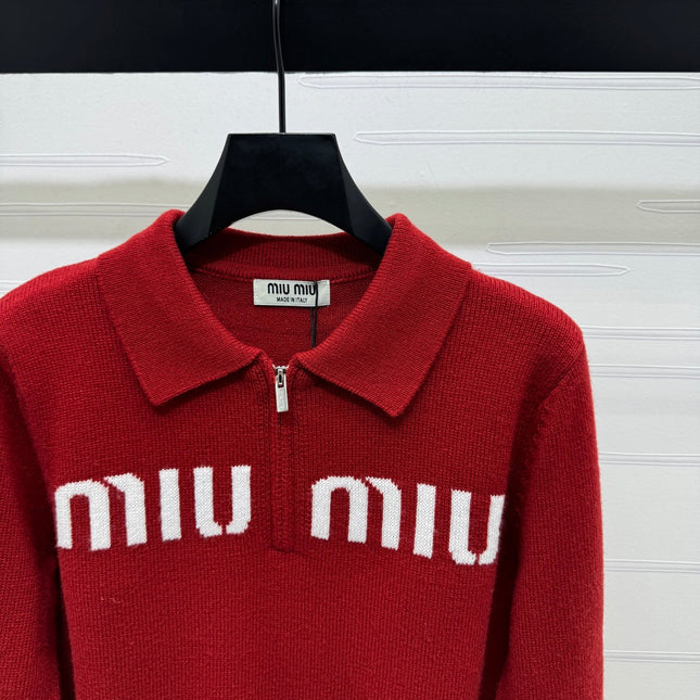MIUMIU POLO KNIT SWEATER STYLE 749