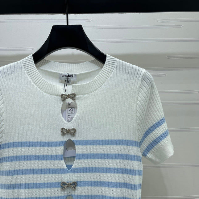 CHANEL 26S SHORT-SLEEVED KNIT SHIRT STYLE 1168