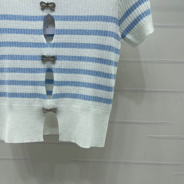CHANEL 26S SHORT-SLEEVED KNIT SHIRT STYLE 1168