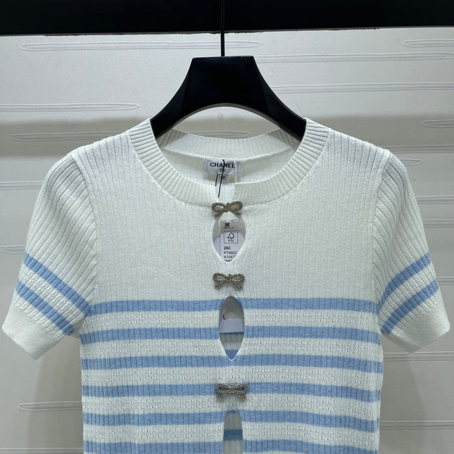 CHANEL 26S SHORT-SLEEVED KNIT SHIRT STYLE 1168