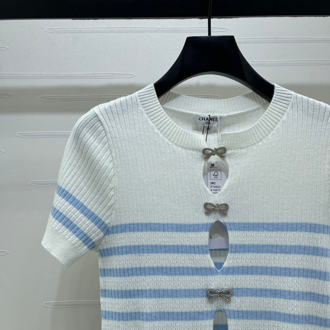 CHANEL 26S SHORT-SLEEVED KNIT SHIRT STYLE 1168