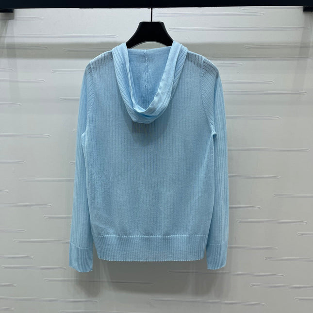 YSL 26S ZIP UP HOODED CARDIGAN 389