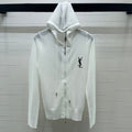 YSL 26S ZIP UP HOODED CARDIGAN 391