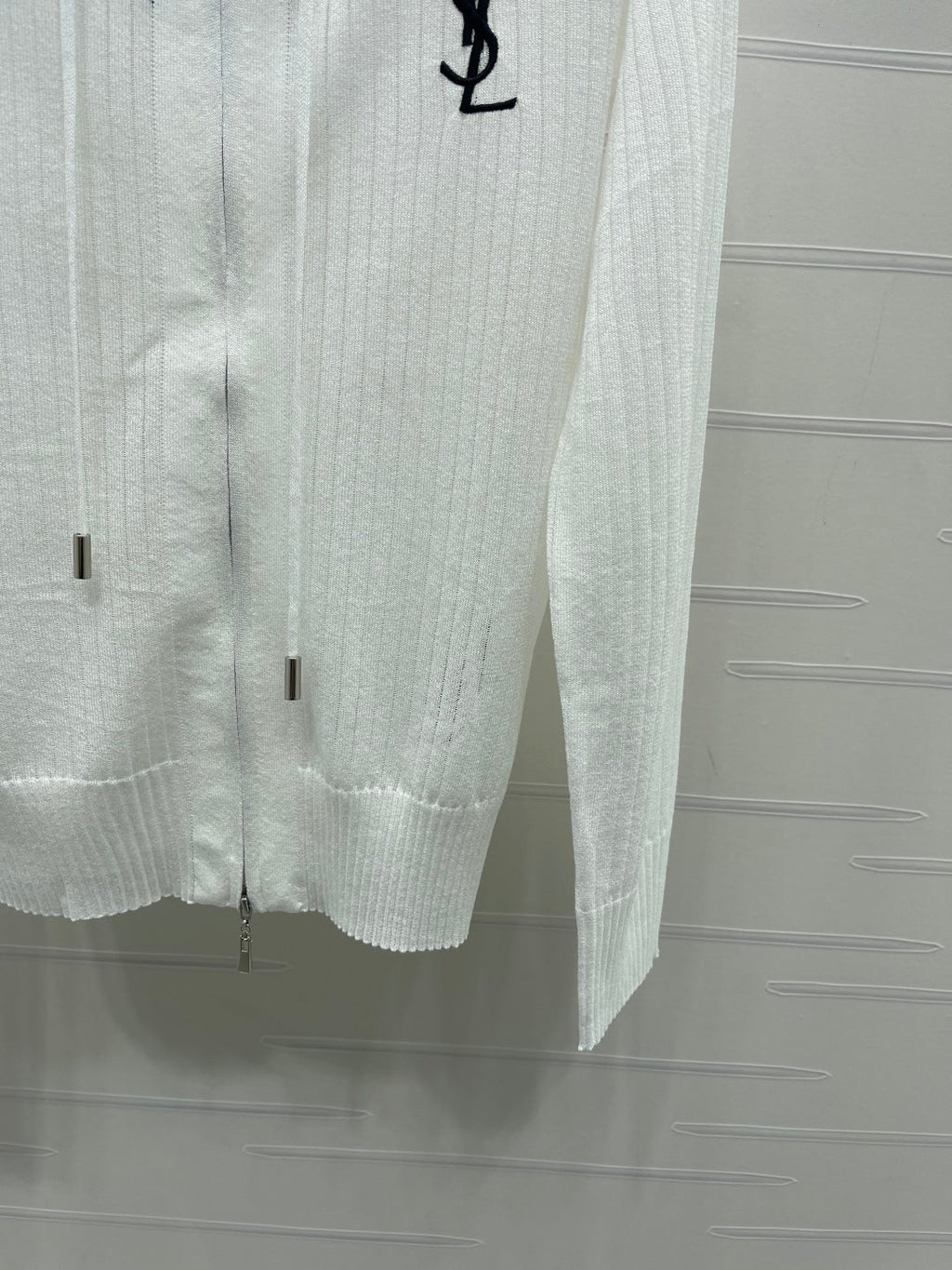 YSL 26S ZIP UP HOODED CARDIGAN 391