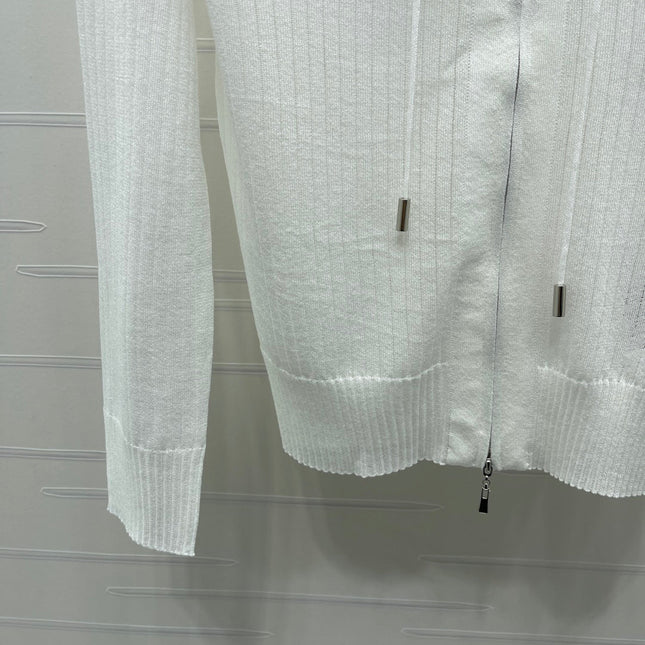 YSL 26S ZIP UP HOODED CARDIGAN 391
