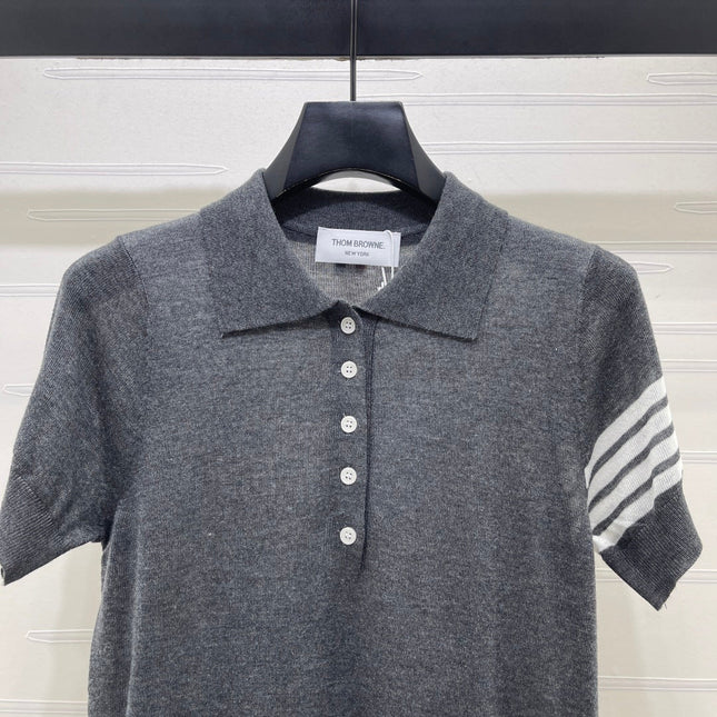 THOM 26S SHORT SLEEVE POLO KNIT TOP STYLE 257