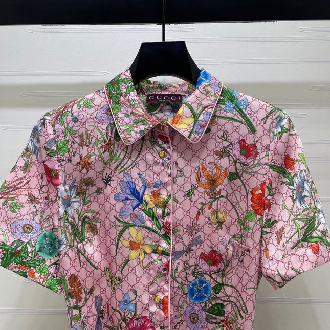 GUCCI 26S SHORT-SLEEVE SHIRT DRESS 444