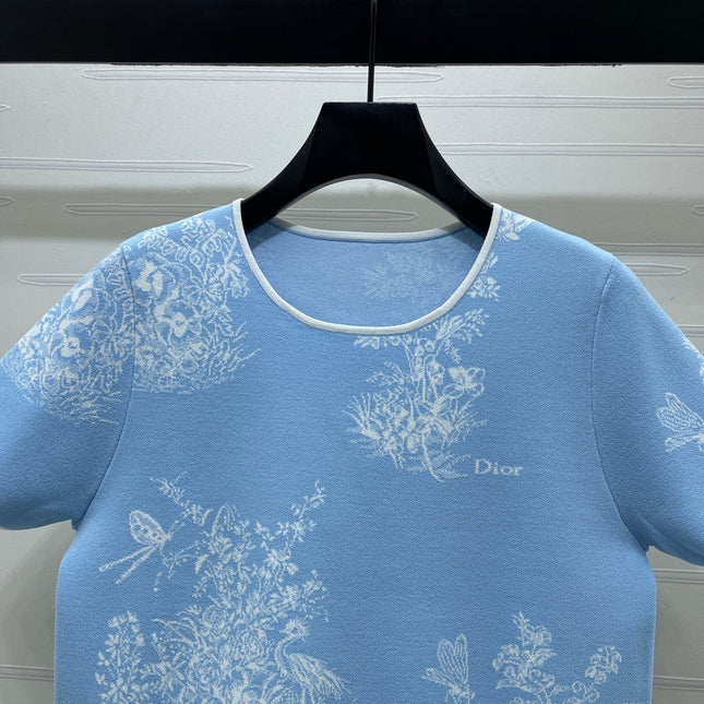 DIOR 26S SHORT-SLEEVE KNIT TOP 1360