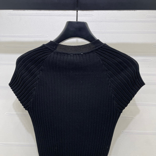 CHANEL 26S SHORT-SLEEVE KNIT TOP 1341