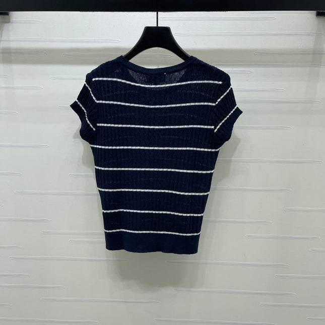 CHANEL 26S SHORT-SLEEVE KNIT TOP 1343