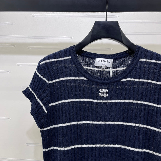 CHANEL 26S SHORT-SLEEVE KNIT TOP 1343