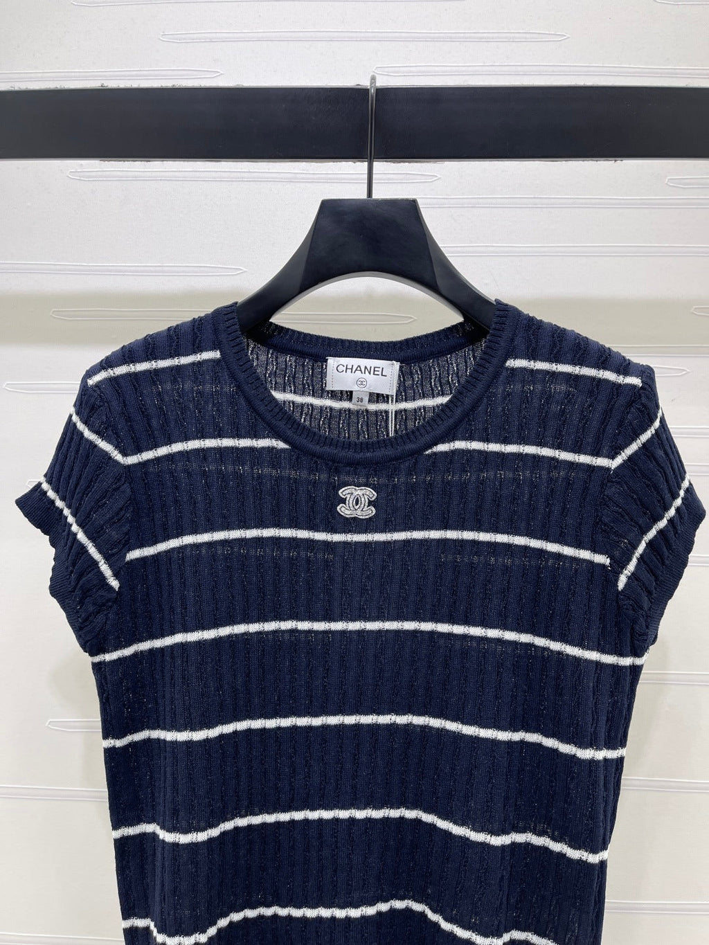 CHANEL 26S SHORT-SLEEVE KNIT TOP 1343