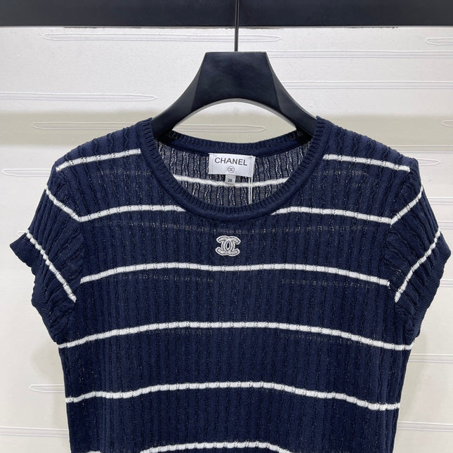 CHANEL 26S SHORT-SLEEVE KNIT TOP 1343