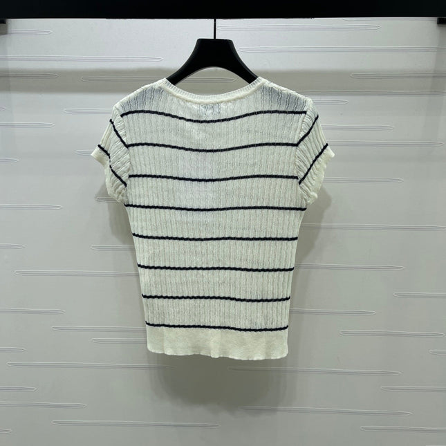 CHANEL 26S SHORT-SLEEVE KNIT TOP 1342
