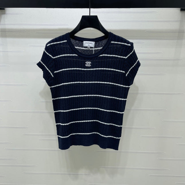 CHANEL 26S SHORT-SLEEVE KNIT TOP 1343