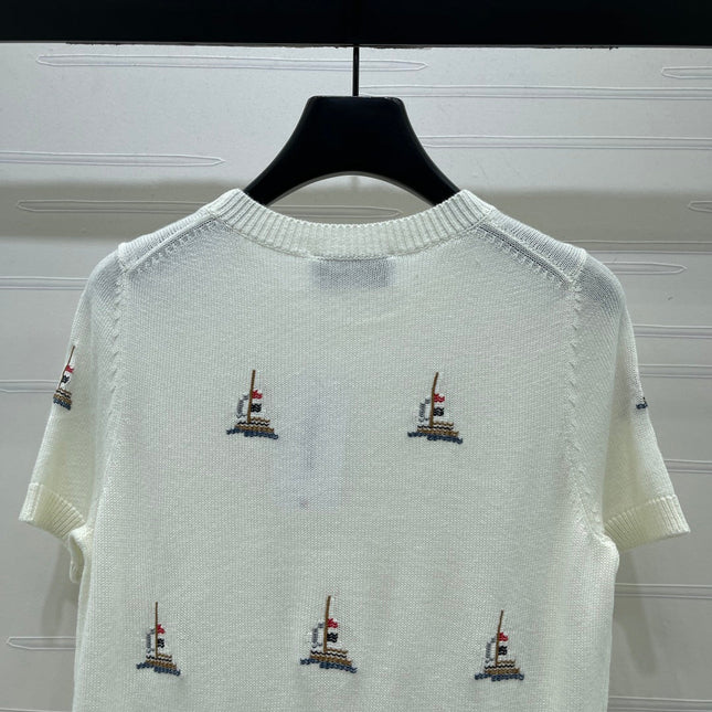 THOM 26S SHORT-SLEEVE KNIT TOP STYLE 223